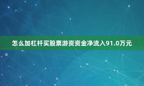 怎么加杠杆买股票游资资金净流入91.0万元