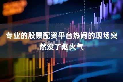 专业的股票配资平台热闹的现场突然没了烟火气